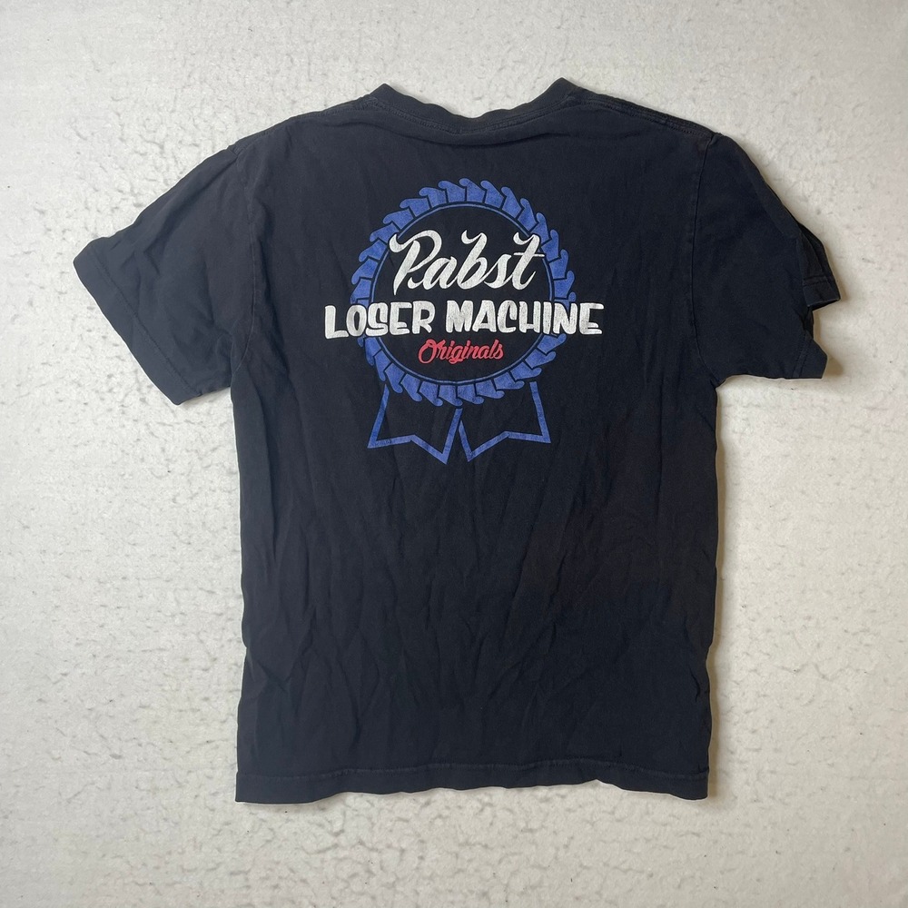 Pabst Loser Machine Originals Black T Shirt Mens Size M Graphic‎ Tee